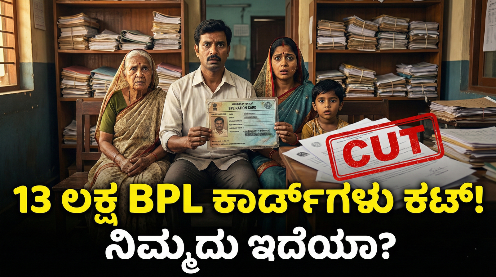 13 Lakh BPL Ration Cards Cancelled
