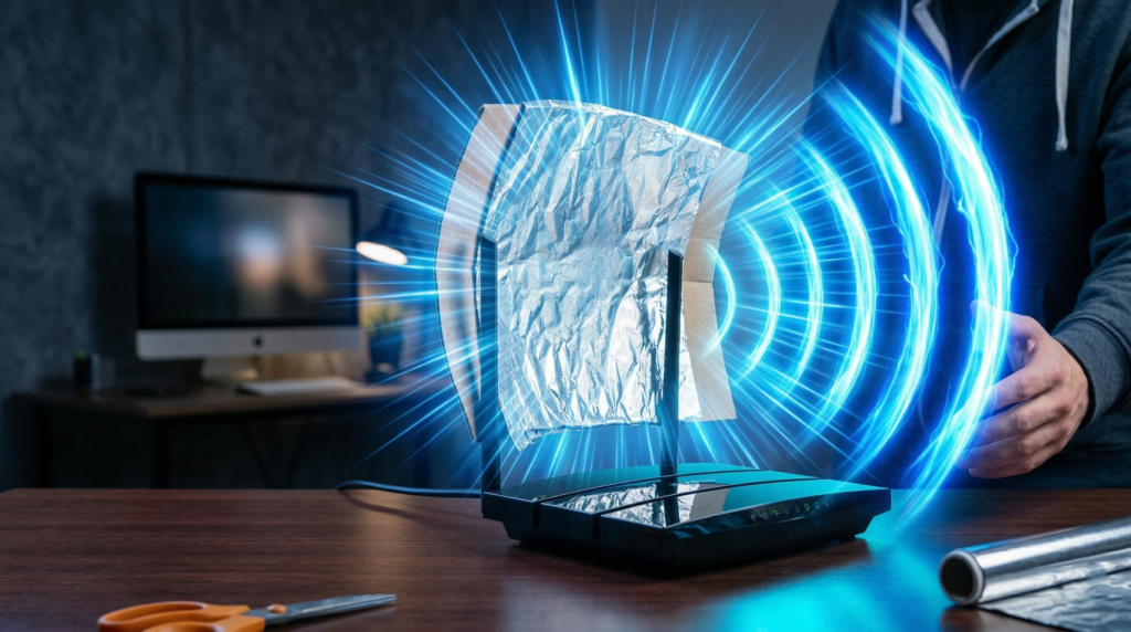 Aluminum foil antenna